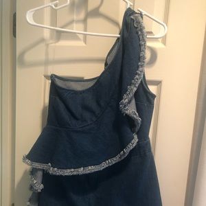 Denim romper